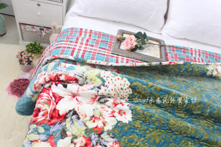 Mùa đông sang trọng bộ đồ giường flannel đồng cỏ chăn bông trải giường đệm bông tấm chăn bốn mùa phổ quát drap giường cotton