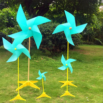 Di Nilan light blue windmill outdoor decoration shooting props with extra-large wind turn Net Red childrens Windmill
