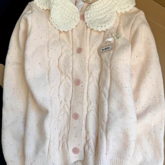 Lace tender sweater sweet patchwork sweater