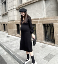 PEIPEI Pepe Pregnancy Women Dress Port Wind Retro Chic Stitch Sweatshirt Autumn Dress Sweaters Hitchhiking Nepotism Nepotism