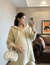 PEIPEI Peipei maternity wear is super casual ~ Korean style daily loose maternity pants suit in late pregnancy autumn and winter