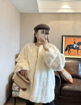 PEIPEI Peipei Maternity Wear Soft Coral Velvet Outdoor Top Loose Jacket Winter Wear Can Be Weared After Pregnancy