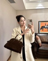 PEIPEI Peipei maternity wear high-end spotted French wool coat mid-length autumn and winter European and American fashion coat