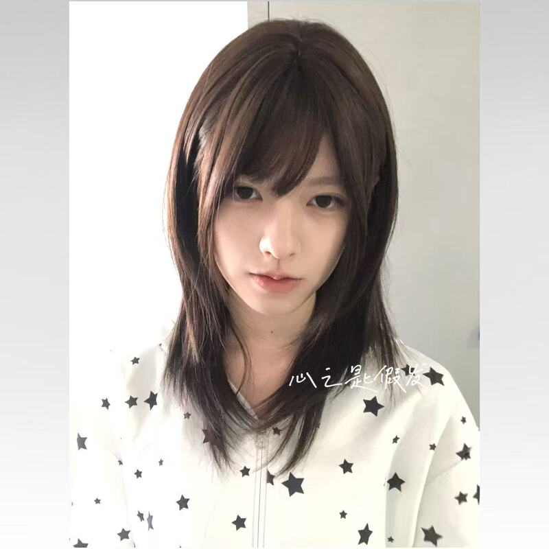 Heart's Key【Karina】High-End Medium-Long Hair, Collarbone-Length, Black-Brown Wig Heart's Key【Karina】High-End Medium-Long Hair, Collarbone-Length, Black-Brown Wig