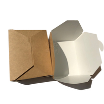Food grade white cardboard box takeaway kraft paper packing box boat-shaped snack box food packaging takeaway paper box