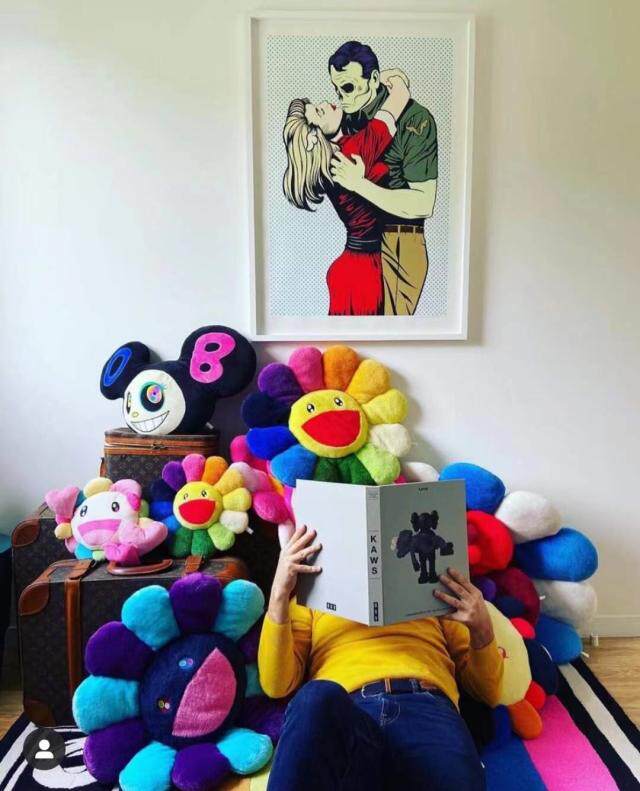 Japanese sun flower cushion plush toy pillow office chair cushion pillow car seat cushion waist tide INS super