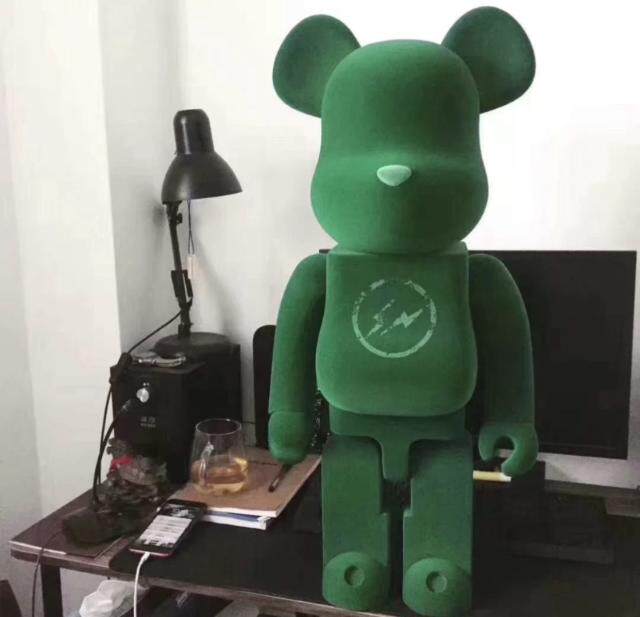 Trendy play BE@RBRICK building block bear violent bear THE PARKING GINZA Fujiwara Hiroshi flocking hand office boy