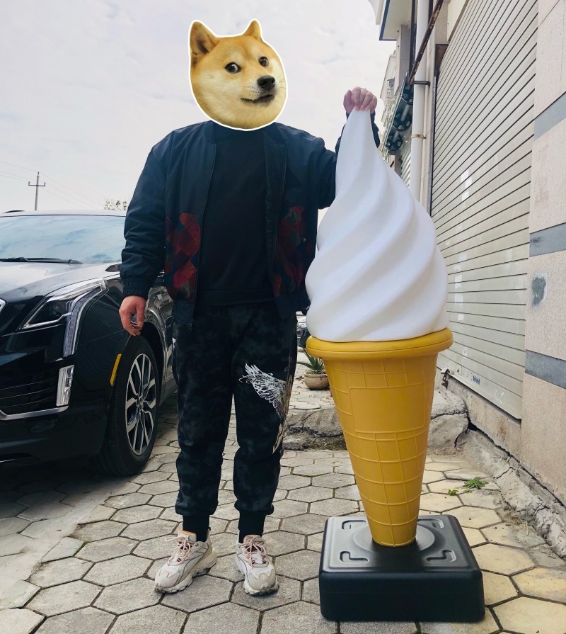 1.5 meters super large simulation ice cream model drink milk tea shop decoration ice cream mold drainage artifact