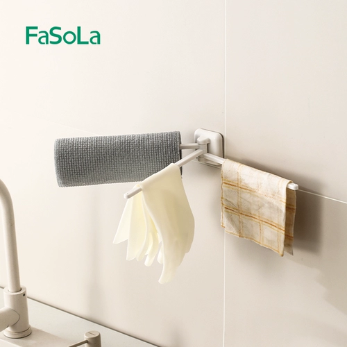 FaSoLa вешалка для полотенец для ванной комнаты вращающаяся настенная вешалка для полотенец без перфорации стеллаж для хранения в ванной комнате
