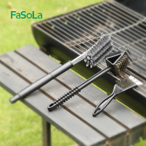 FaSoLa stainless steel iron brush barbecue special cleaning wire brush barbecue mesh rack cleaning brush tool