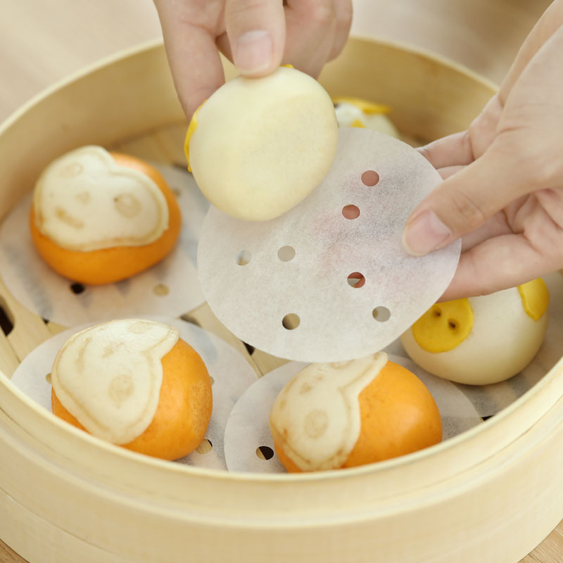 fasola Home Cuisine small steamed cage paper mat non-stick steamer mat paper disposable cage paper household