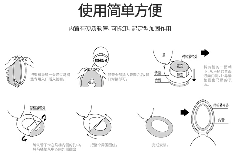 日本FaSoLa纯棉马桶垫防水加厚通用坐便器垫马桶圈马桶套坐便套