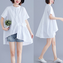 Pregnant Women summer top long fashion shirt dress 2019 New Tide mom pregnancy loose size big belly shirt Women