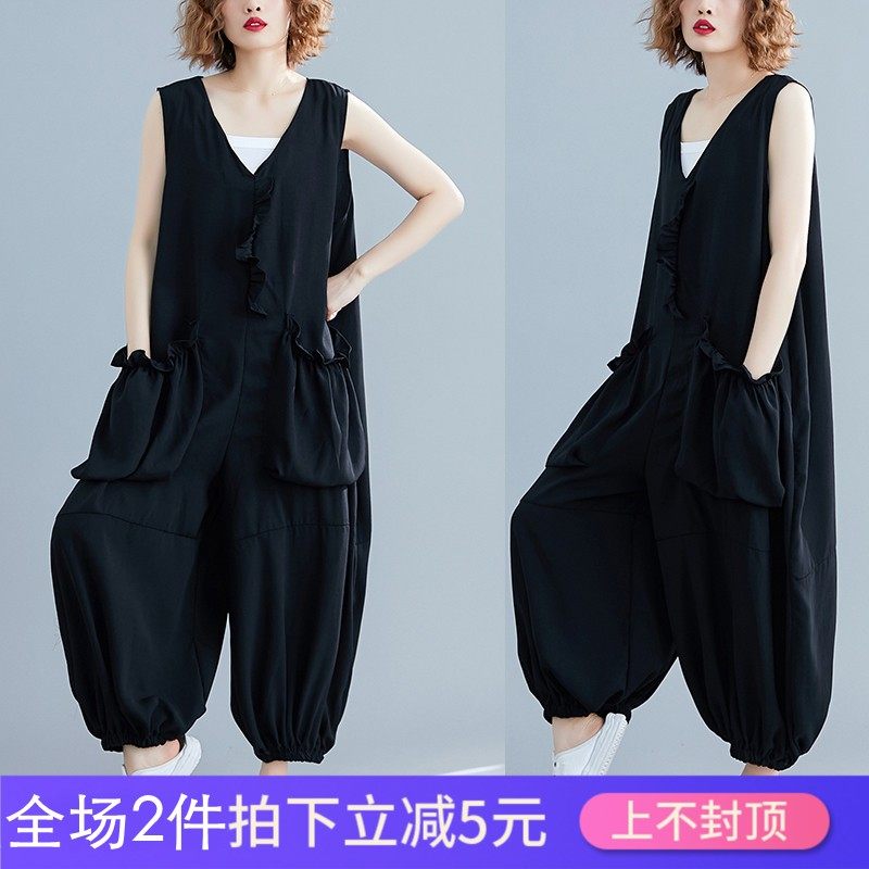 Pregnant Women summer fashion fashion baby bag pants wear jumpsuit cotton vest bloomers summer thin wide leg pants tide