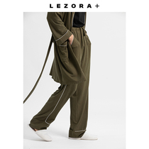 (Mid-year promotion)Japanese fabric knitted copper ammonia loose straight design pajamas home pants mens and womens models