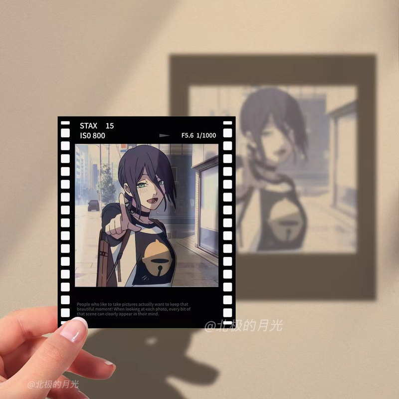 Chainsaw Man Reze Polaroid Film Transparent Card Makima Hayakawa Light and Shadow Card Transparent Card Slide Gift