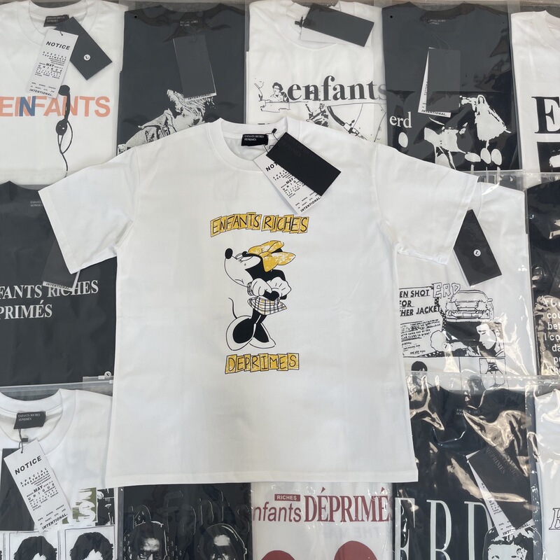 Pure Original Top Brand Erd Melancholic Rich Second-Generation Spoiled Xiao Miqi Pure Cotton Round Neck Letter Print Short-Sleeve T-Shirt