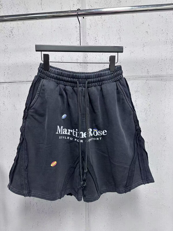 Original Martine Rose Fw26 Summer Irregular Washed Vintage Heavy Loose Shorts for Men and Women