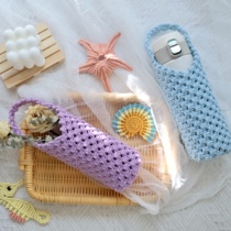 Hai Ci hand-made hand-made rope braided cup holder braided fun material bag Finished product and custom size thermos cup holder