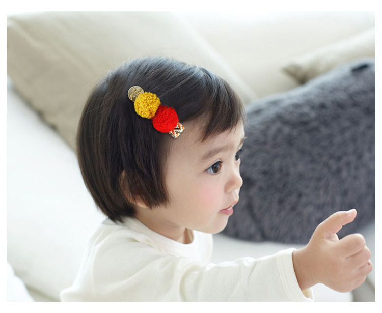 Mũ bảo hiểm trẻ em Hàn Quốc dễ thương giả cừu lông xù kẹp tóc cô gái bé Liu bên bờ biển kẹp tóc kẹp tóc phụ kiện phụ kiện tóc trẻ em