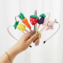 Children selling cute hair accessories baby super cute cloth fruit hair hoop little girl Joker non-slip headband headgear