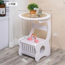 Household single large bedside table storage mini shelf small cabinet small decoration narrow sofa storage