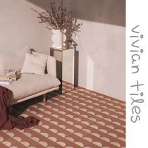 Abject wind Moroccan small tiles wall tiles Nordic retro toilet tile kitchen porch flower pieces