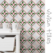 Nordic retro tiles kitchen and bathroom tiles wall tiles Balcony restaurant bathroom kitchen tiles non-slip floor tiles 200