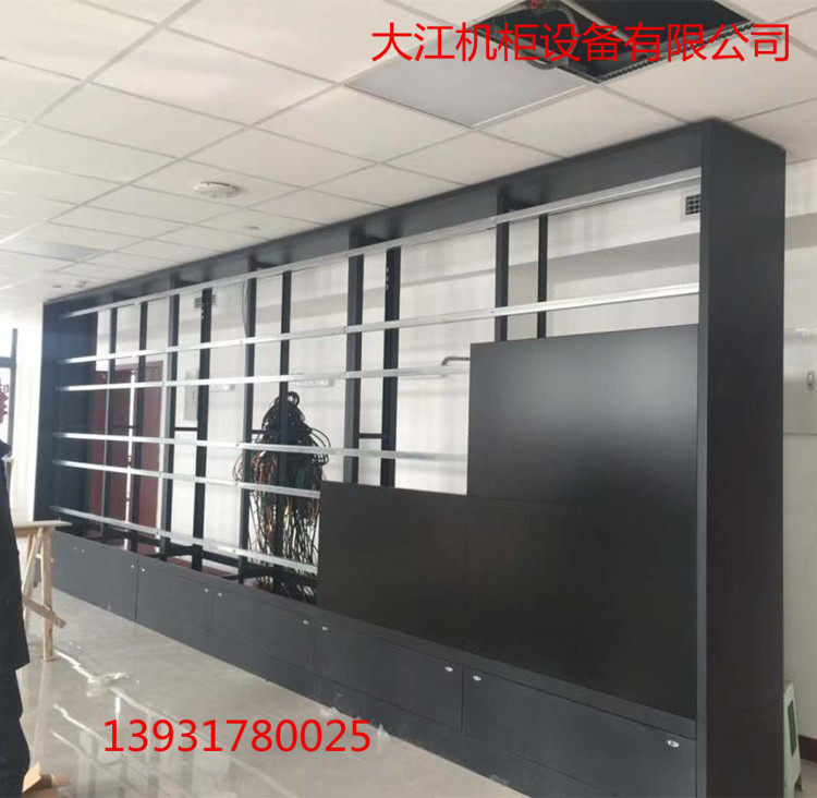 Monitoring VIDEO Wall Cabinet Security Monitor Large Screen Display Cabinet Splicing Screen Bracket Monitoring Equipment Cabinet