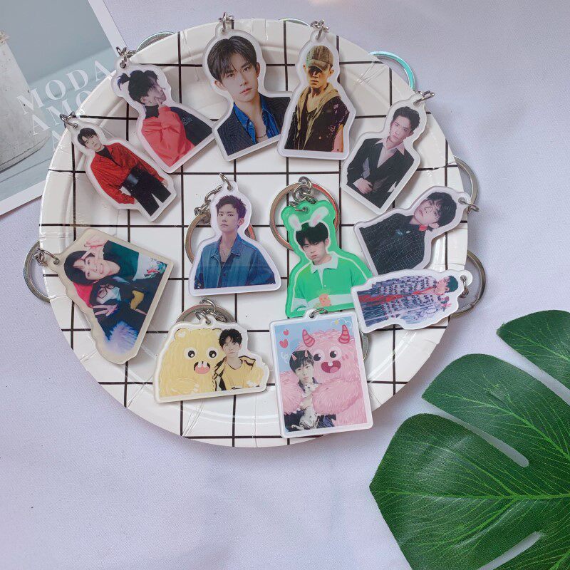 Easy-to-close one thousand Seal Changjin Lake Key buckle pendant around Double Face Bag Stars With 1-piece Buy 2 Gives 1