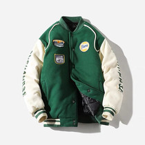 X TNF MDNS Tide Cards Baseball Suit Mens Spring Autumn Winter Loose Splicing lovers Cotton Jacket Jacket Jacket