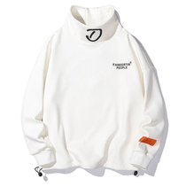 X TNF MDNS Tidal Card NASA Semi-High Collar Jersey Male Spring Garnter Thickened Astronaut Loose Round Collar Blouse