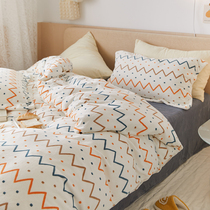 No longer let TA warm up in coves -- winter exclusive thickened warm milk suede four pieces of conductive silk without static electricity