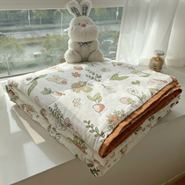 Flaky soft double layer yarn (breathable perspiration) Summer full cotton cloth air conditioning quilts by pure cotton thin summer cool quilt