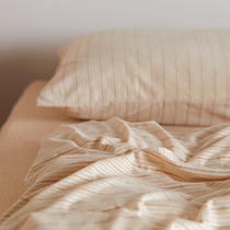 No-stained natural color cotton A type of baby grade knitted tiangercotton four pieces of pure cotton full cotton bed quilt cover