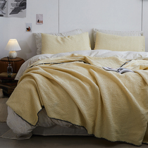 3D honeycomb ~ Huffag -- spring and autumn slim pure cotton blanket minima bed with casual cover blanket for a nap