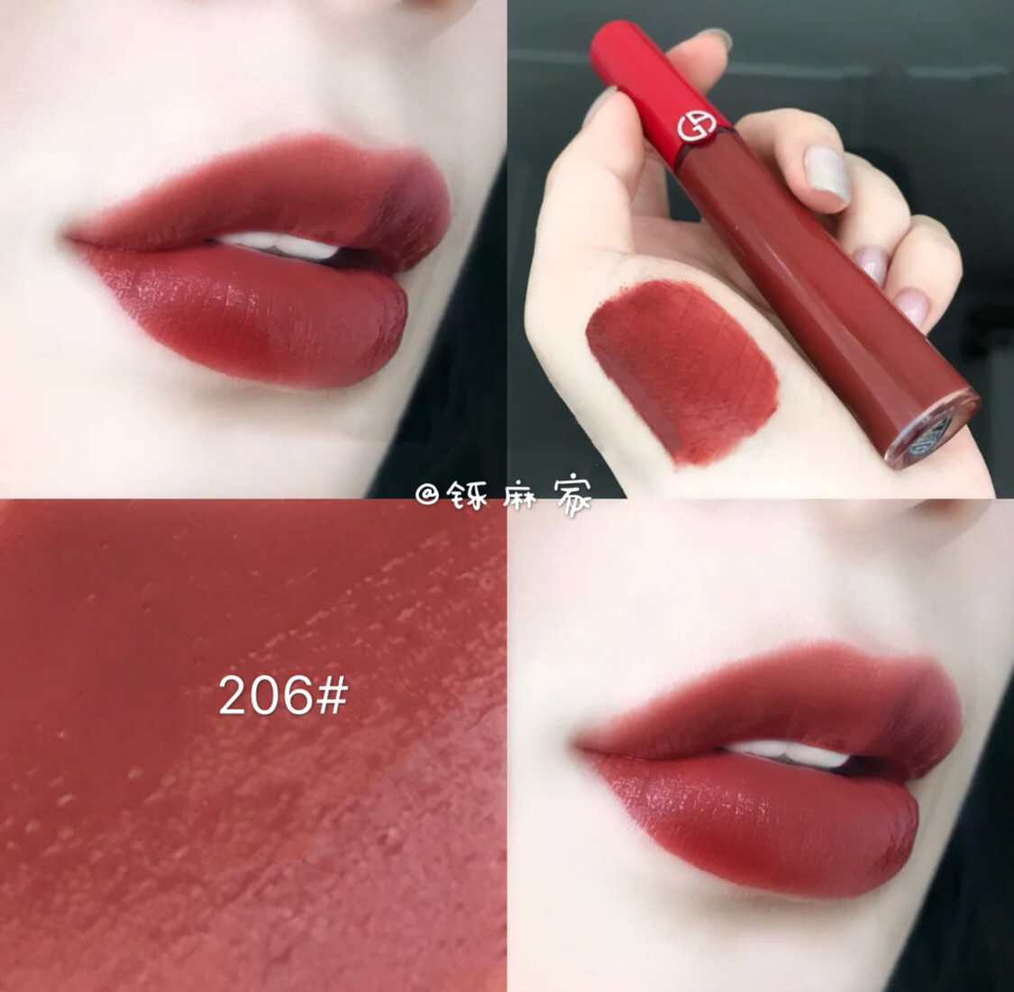 Son môi Armani Armani Velvet Lip Glaze Red Tube 415 206 405 Tomato Red 402 200 400 son 3ce cloud lip tint