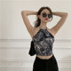 Spicy Style Halter Neck Camisole with Square Scarf, Fashionable and Trendy with a High-End Feel, Small Camisole for Women