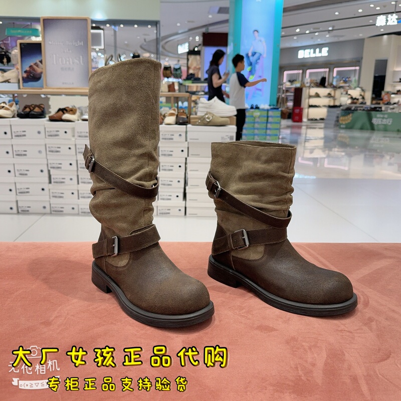 Authentic Belle Brand Women's Western Boots, New Winter 26 Model, Double Buckle Outdoor High-Length Riding Boots G4Y1Ddg6 Authentic Belle Brand Women's Western Boots, New Winter 26 Model, Double Buckle Outdoor High-Length Riding Boots G4Y1Ddg6