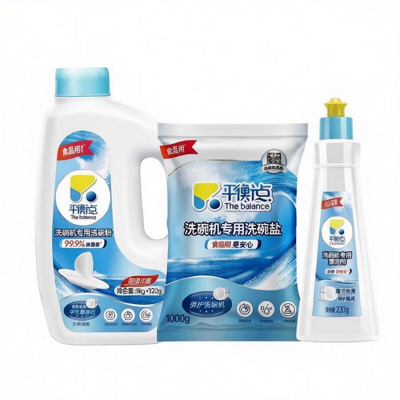 立白平衡点洗碗粉洗碗机耗材专用清洁剂洗涤剂去油污非块盐漂洗剂