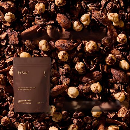 soacai可可榛子巧克力烘焙燕麦片酸奶碗配料坚果榛果燕麦谷物脆