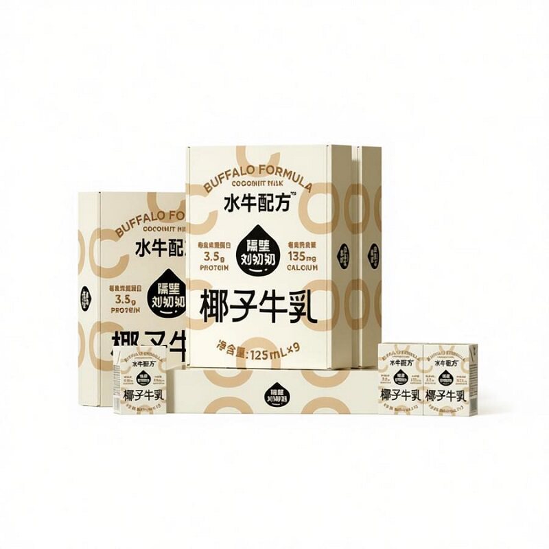 【交个朋友6周年庆典】隔壁刘奶奶椰子牛乳125ml*9盒*4箱儿童牛奶