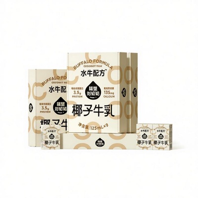 【交个朋友6周年庆典】隔壁刘奶奶椰子牛乳125ml*9盒*4箱儿童牛奶