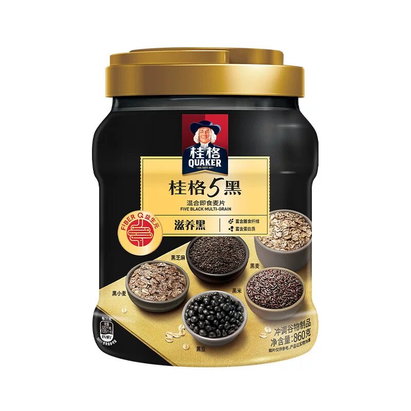 26元桂格五黑混合即食燕麦片860g