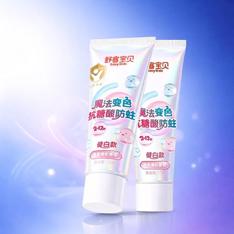 舒客宝贝魔法变色抗糖牙膏10g*2支