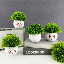 Simulated green plant decorations living room dining table creative mini potted plants plastic fake grass bedroom interior decorations small ornaments