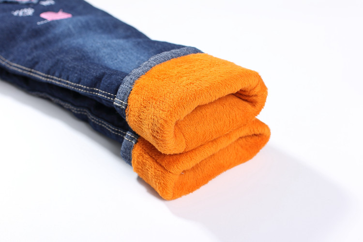 Trẻ em cộng với quần jean nhung bé gái quần mùa đông quần cotton dày quần bé trai 3 ấm 4 quần 5 mùa đông 6-7-8 tuổi quần áo sành điệu cho be gái