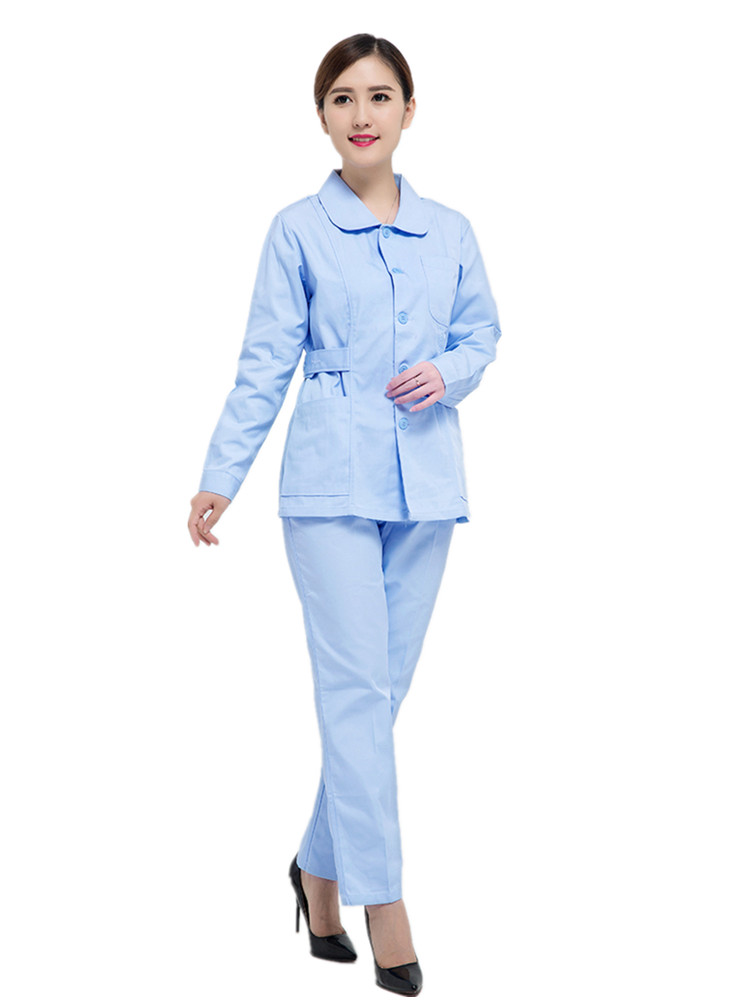 Nightingale Y tá Wears Long Sleeve Doll cổ Vòng cổ Editing Body Suit Dày Tight Sleeve Oral Người Chăm Sóc Workwear