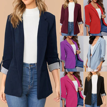 The new 2022 women's blazer women's fashion autumn and winter plus size blazer