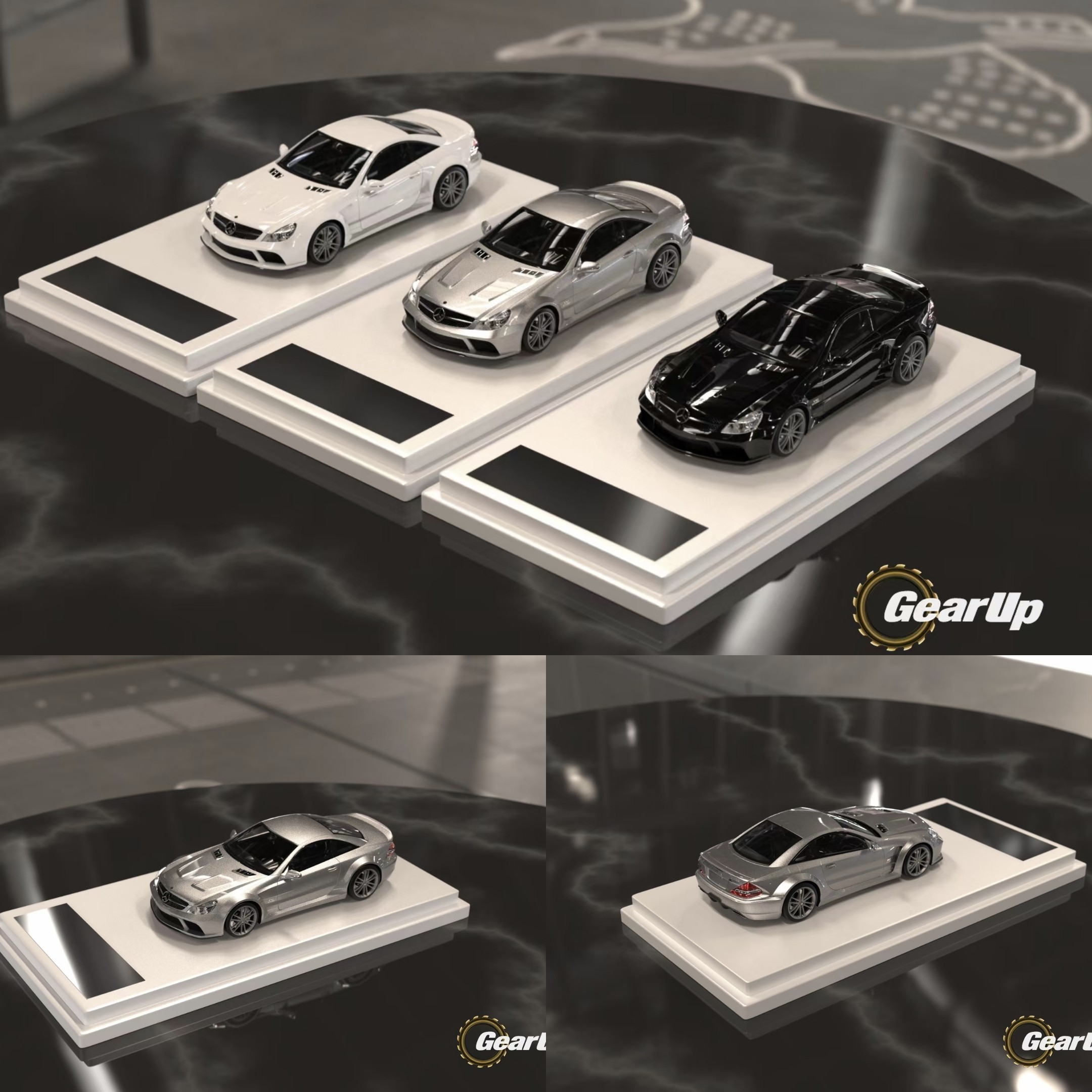 Скоростная передача Spot GUM 1:64 Модель легкосплавного автомобиля Mercedes-Benz SL 65 AMG GEARUP R230 Изображение 1
